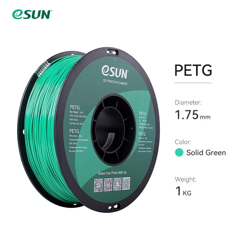 eSun PetG 3D Filament 1.75mm 1Kg SOLID GREY • 3D Printer Store