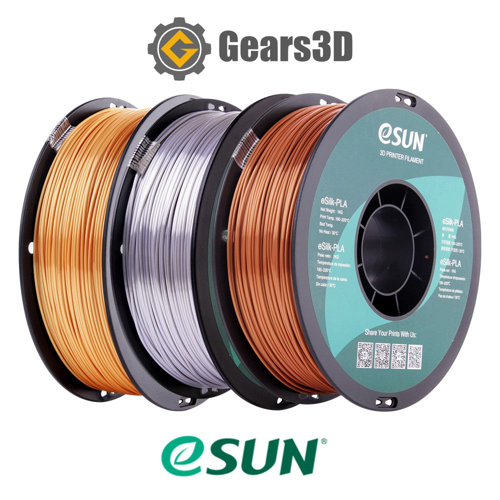 eSun Metal Colored Silk-PLA 3D Printer Filament 1kg 1.75mm