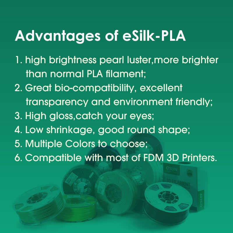 Esun Metal Silk PLA 3D Printer Filament  1kg 1.75mm