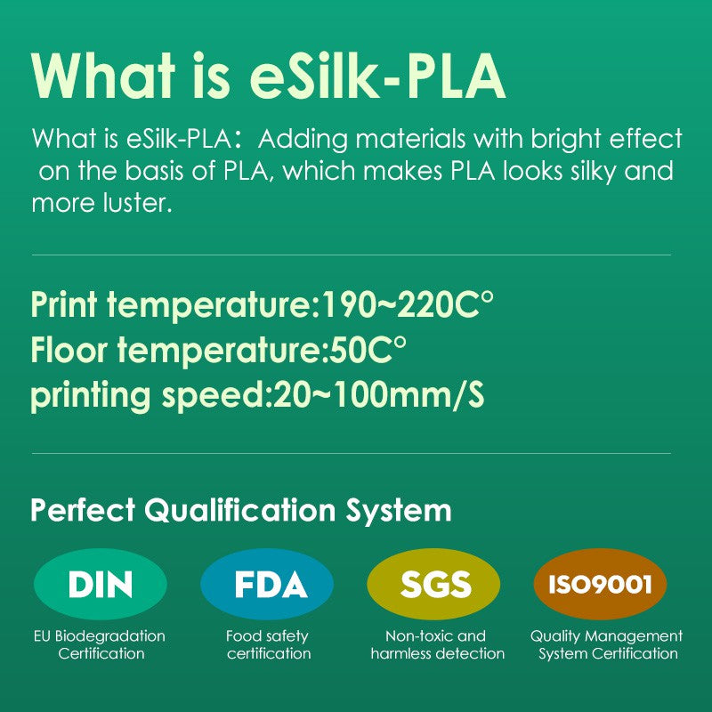 Esun Metal Silk PLA 3D Printer Filament  1kg 1.75mm