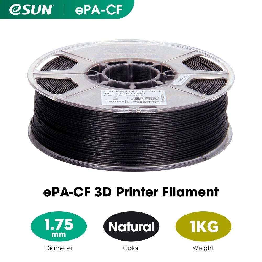 Esun PA-CF Carbon Fiber Filled Nylon 3D Printer Filament 1kg 1.75mm