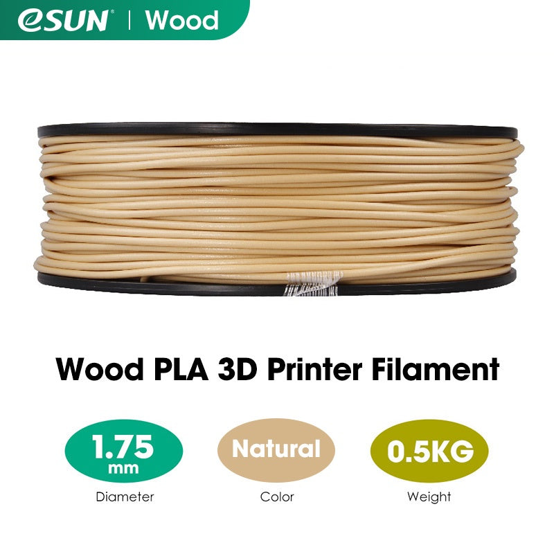 Esun Wood PLA 3D Printer Filament 500g 1.75mm
