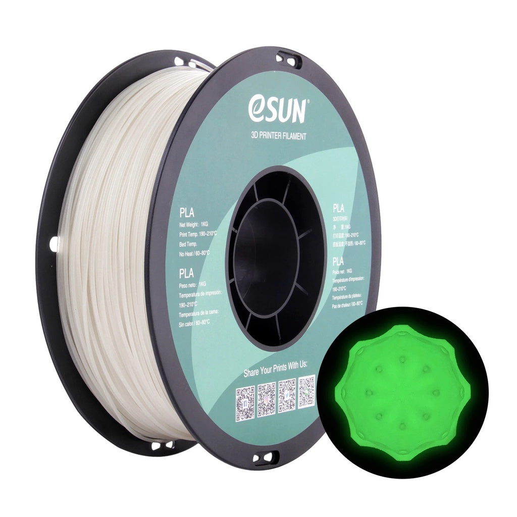 Esun Luminous Glow in the Dark PLA 3D Printer Filament 1kg 1.75mm